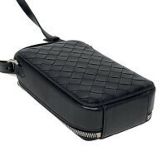 Bottega Veneta Intrecciato Crossbody Bag Leather Black - Picture 2 of 8